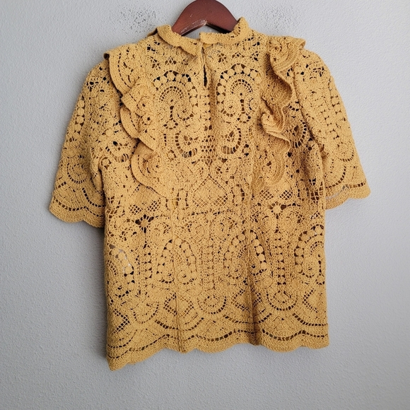 Sezane Pauletta Blouse in Ochre size 34 - Picture 5 of 9